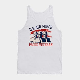 US Flag Airplane Patriotic American Pilot Tank Top